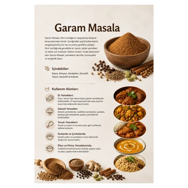 Garam Masala 100 gr (1. Kalite) - Görsel 4