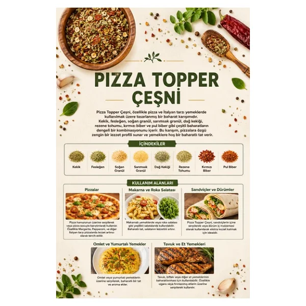 Pizza Topper Çeşni 100 gr (1. Kalite) - Görsel 3