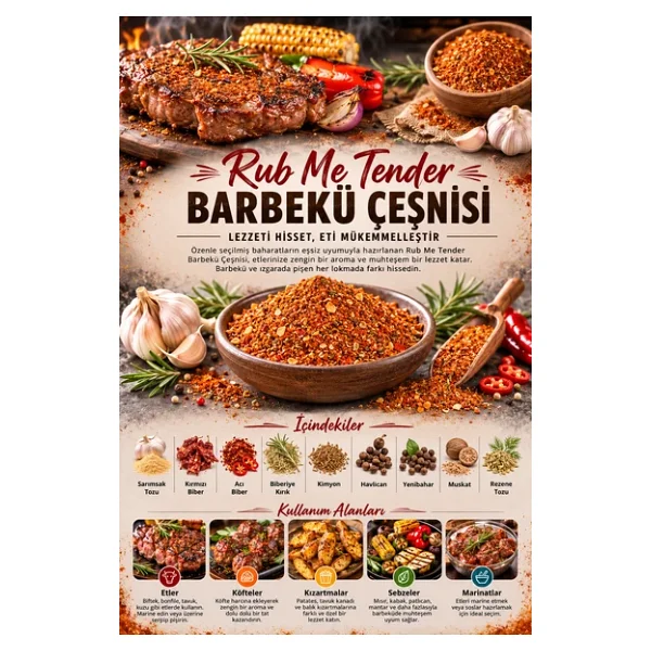 Rub Me Tender Barbekü Çeşnisi 100 gr (1. Kalite) - Görsel 3