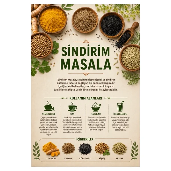 Sindirim Masala 100 gr (1. Kalite) - Görsel 3