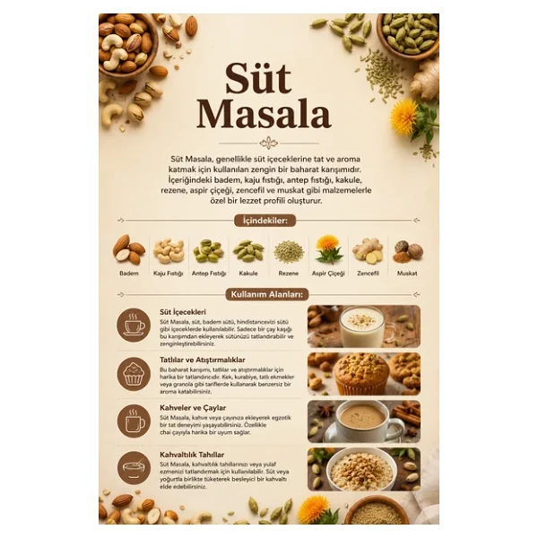 Süt Masala 100 gr (1. Kalite) - Görsel 3