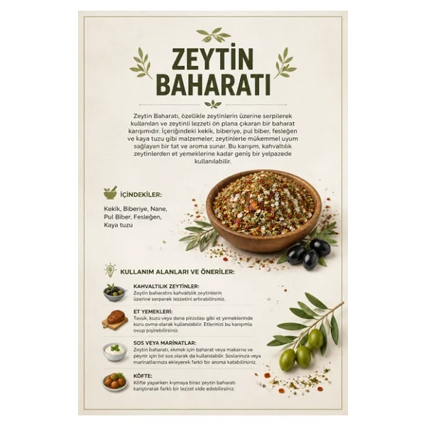 Zeytin Baharatı 100 gr (1. Kalite) - Görsel 3