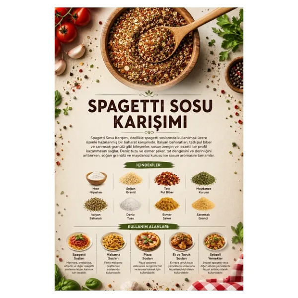 Spagetti Sosu Karışımı 100 gr (1. Kalite) - Görsel 3
