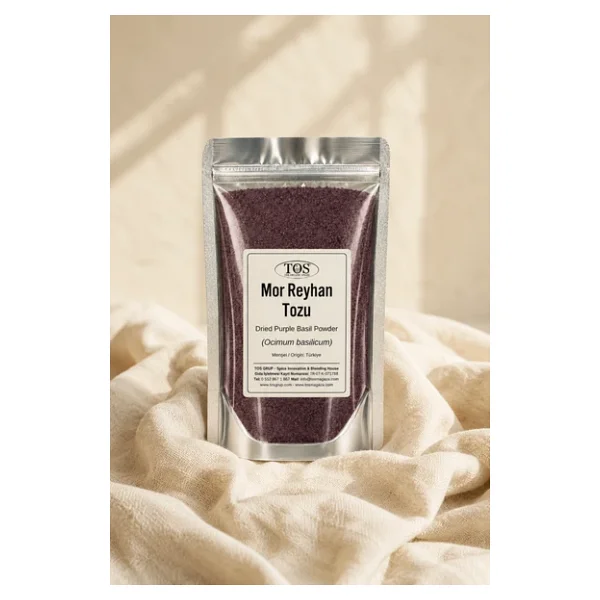 Mor Reyhan Tozu 100 gr (1. Kalite) Ocimum basilicum - Görsel 2