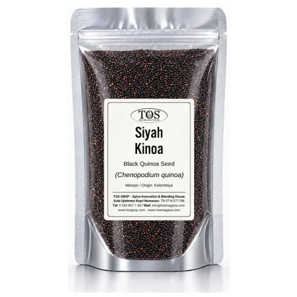 Siyah Kinoa 100 gr (1. Kalite) Chenopodium quinoa Willd / Black Quinoa - Görsel 2