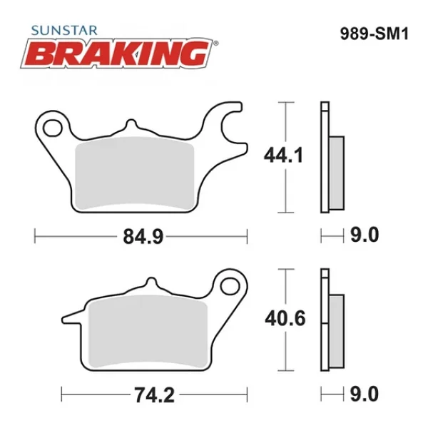 Yarı Metalık Sol On Fren Balatası / Yamaha / Trıcıty / 300Cc / On Sol / 2020-2021-2022 - Görsel 2