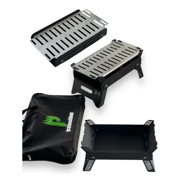Pratikoutdoor 47x25 cm Katlanır Kömürlü Mangal - Görsel 2
