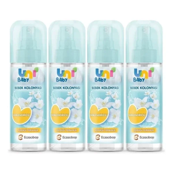 Uni Baby Çiçeksi Kokular Bebek Kolonyası 150 ml 4 Adet - Görsel 2