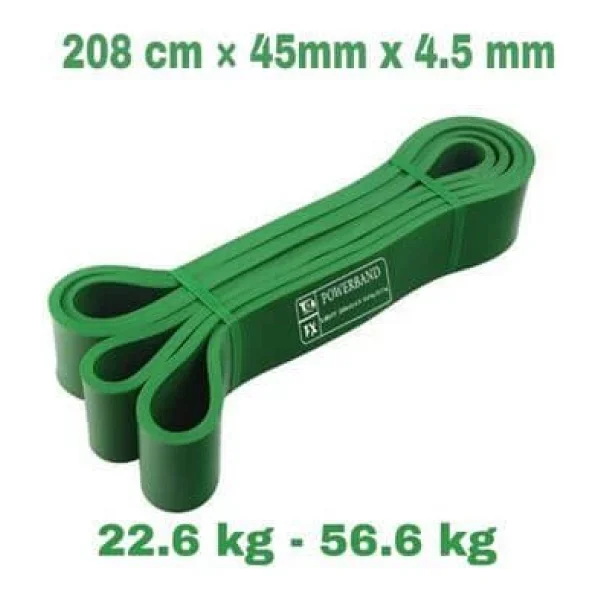 Powerband Direnç Lastiği Ve Egzersiz Bandı Yeşil Heavy - Görsel 7