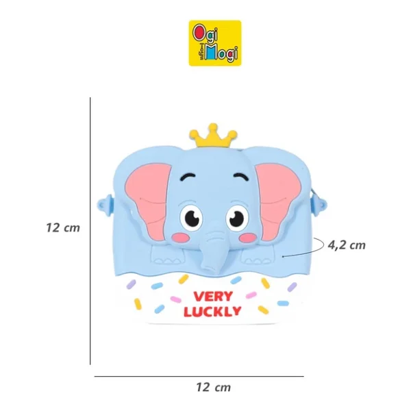 Ogi Mogi Toys Silikon Mavi Fil El Çantası - Görsel 2