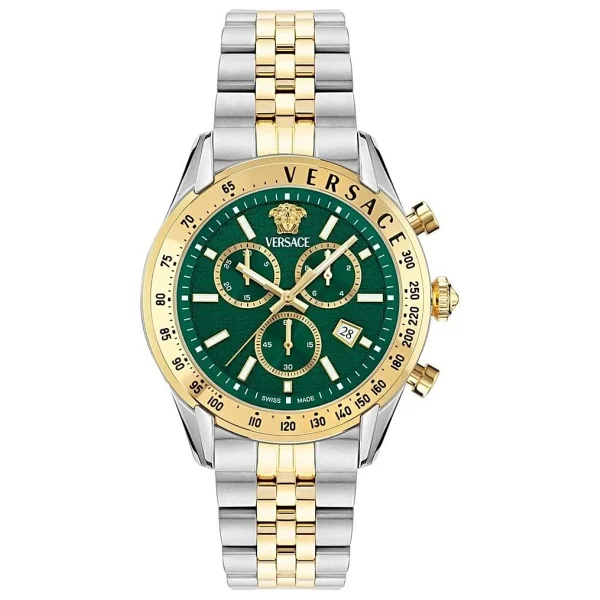 Versace Chrono Master VRSCVE8R00524 Altın-Yeşil Erkek Kol Saati - Görsel 2