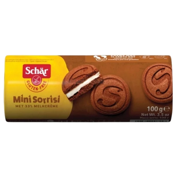 Schar Glutensiz Mini Sorrisi Kaymaklı Çikolatalı Bisküvi 100 gr - Görsel 5