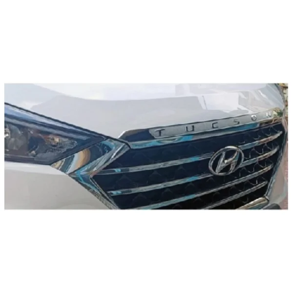 Oto Türk Hyundai Tucson Kaput Ucu Çıtası Kaput Ucu Nikelajı Abs Krom - Görsel 6