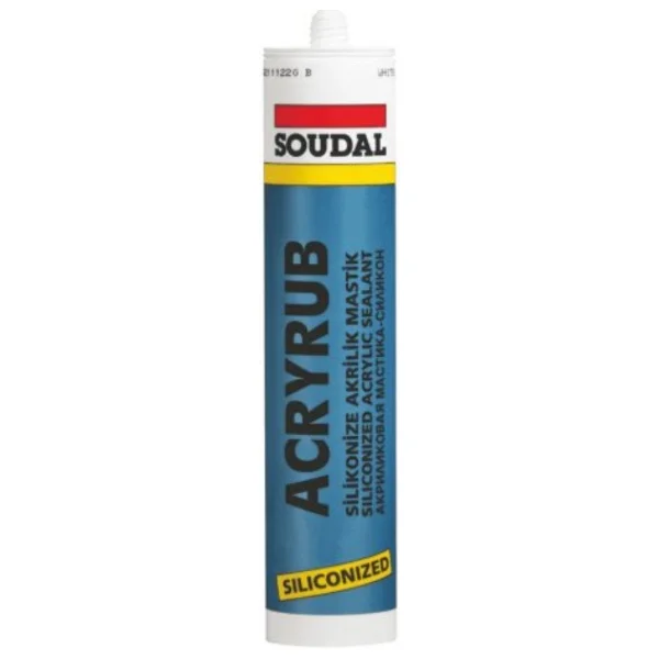 Soudal Acryrub Silikonize 500 gr Siyah Mastik - Görsel 6