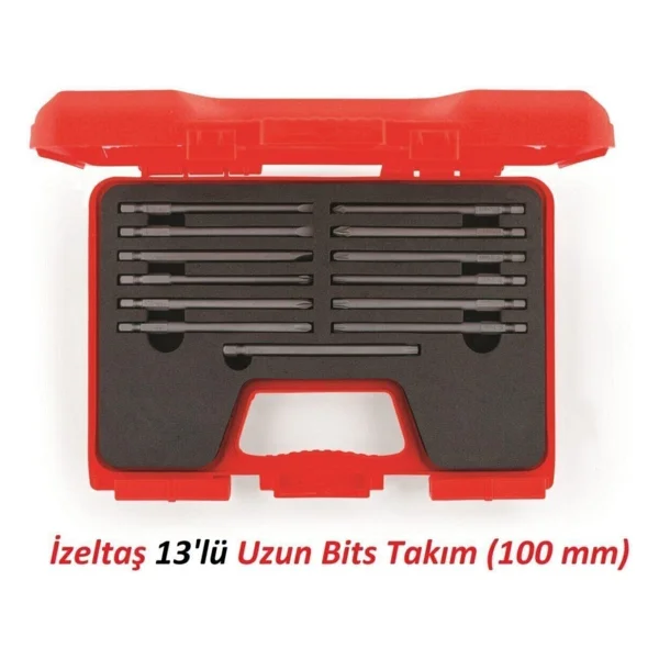 İzeltaş 4850001013 13 Parça 100 mm Uzun Bits Uç Takımı - Görsel 6