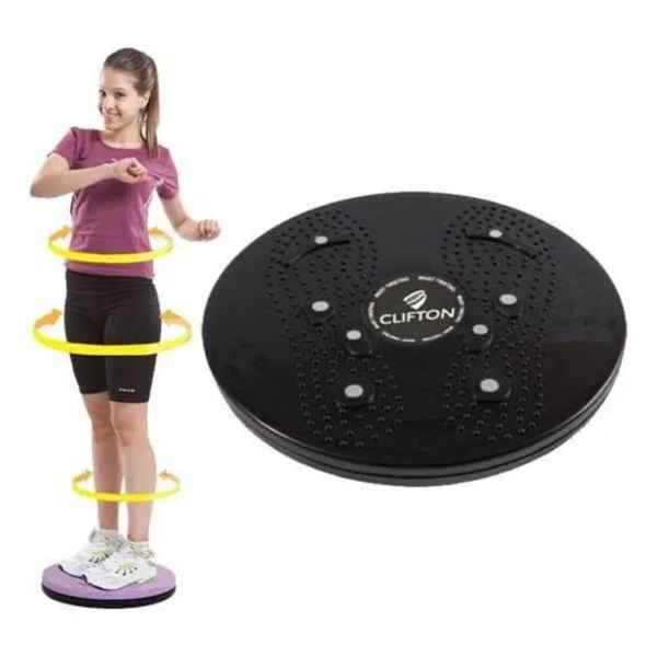 Clifton Twister Disk Bel Inceltici Dönen Disc Spor Aleti Incelme Zayıflama Fitness Ekipman Siyah - Görsel 5
