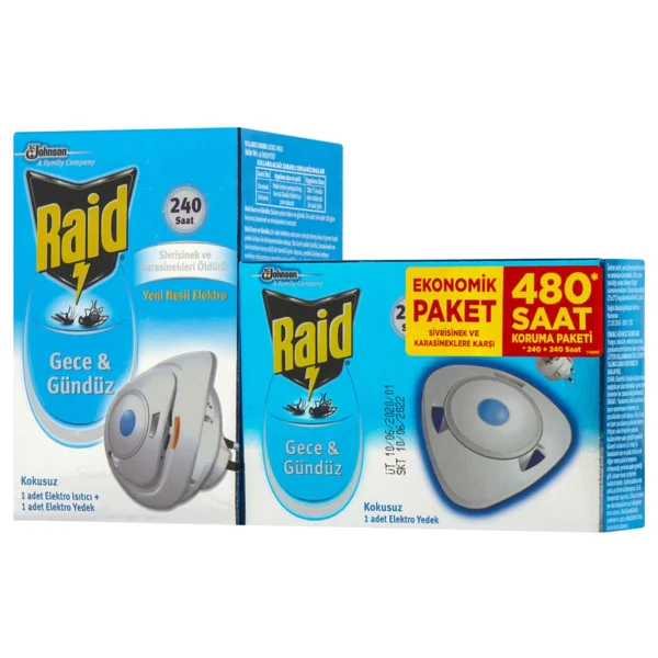 Raid Gece & Gündüz Elektro Isıtıcı + 2 Yedek - Görsel 3