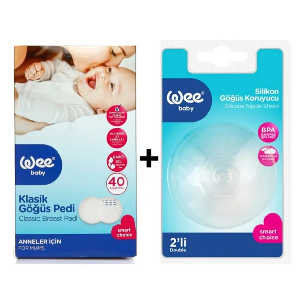Wee Baby Silikon Göğüs Koruyucu + Göğüs Pedi Set - Görsel 5