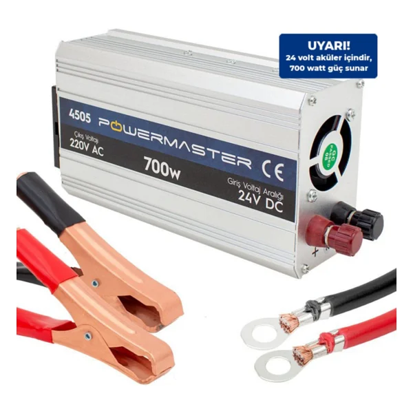 Powermaster PM-4505 24 V 700 W Modified Sinus İnverter - Görsel 3