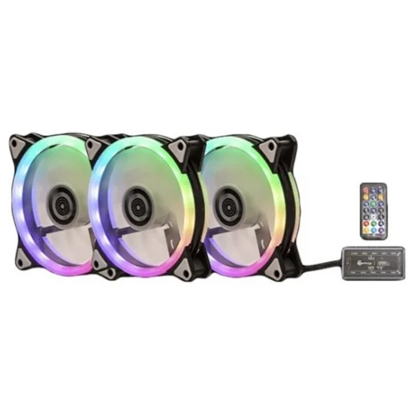 Performax Aurora Rgb 120Mm Kumandalı Üçlü Fan Kiti - Görsel 3