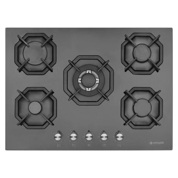 Eminçelik EC-AH 2250 BW BG70 SNG Wok Gözlü Siyah Cam Ankastre Ocak - Görsel 9