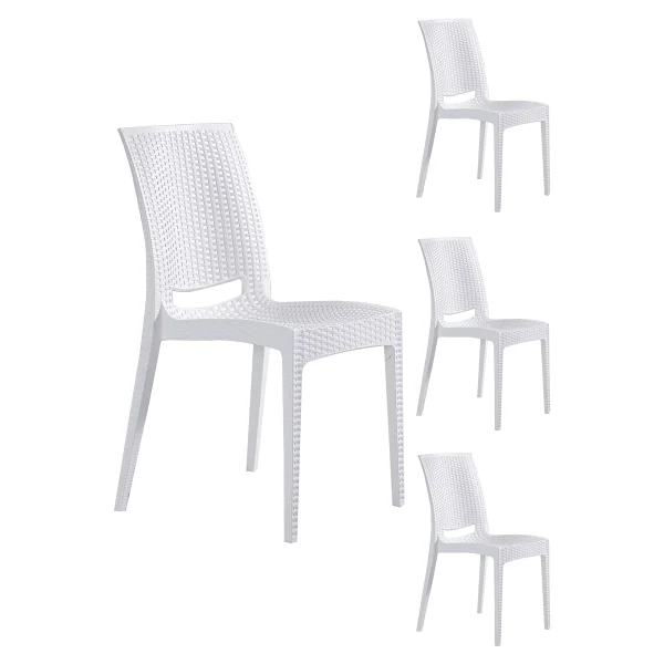 SANDALİE 4 Adet Rattan Antrasit Sandalye / Balkon-bahçe-teras - Görsel 2