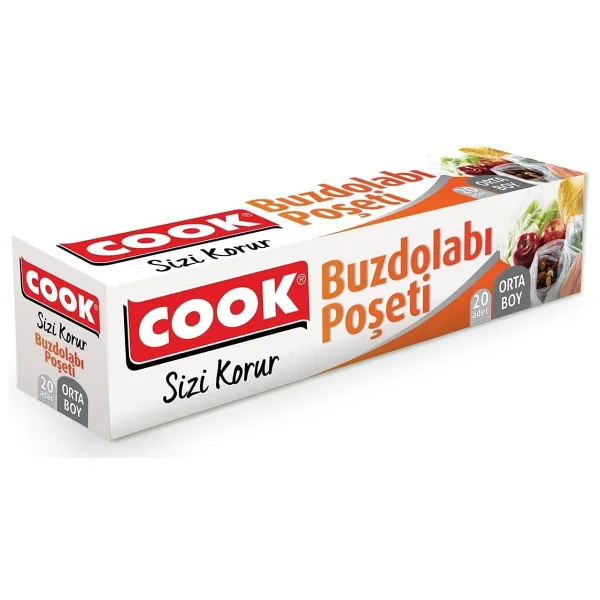 Cook Orta Boy Buzdolabı Poşeti 20'li - Görsel 4