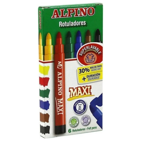 Alpino Maxi 6'lı Keçeli Kalem Seti - Görsel 7