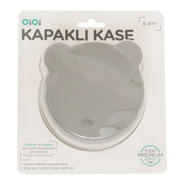 OİOİ Vakum Tabanlı Silikon Kapaklı Kase - Görsel 2