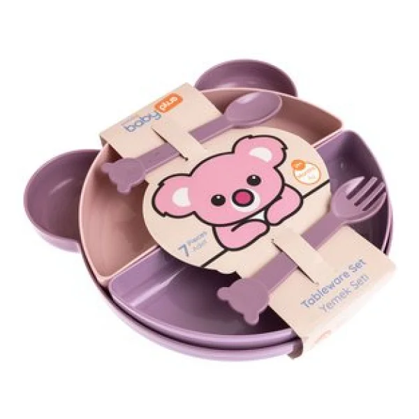 Baby Plus 7 Parça Lila-Mor Yemek Seti - Görsel 7