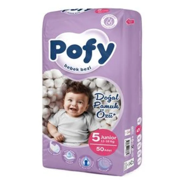 Pofy 5 Numara Junior 50'li Bebek Bezi - Görsel 2