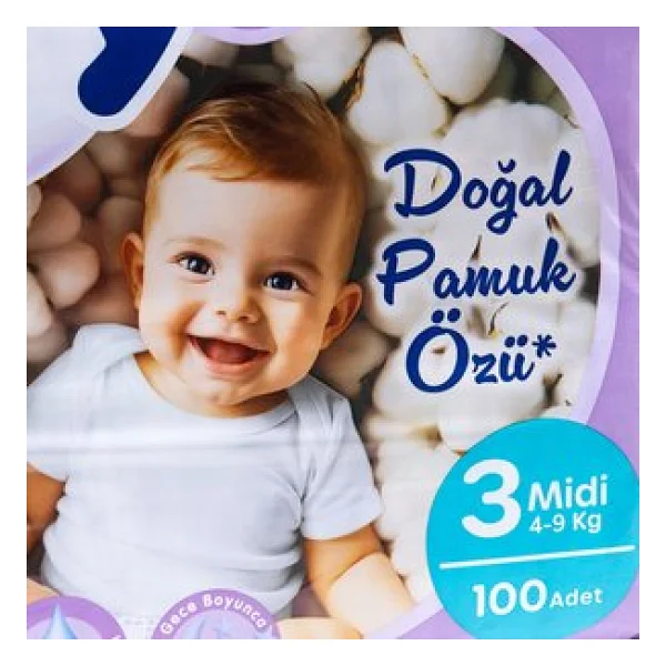 Pofy 3 Numara Midi 100'lü Bebek Bezi - Görsel 8