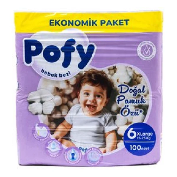 Pofy 6 Numara X Large 100'lü Bebek Bezi - Görsel 2