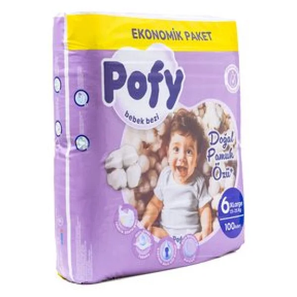 Pofy 6 Numara X Large 100'lü Bebek Bezi - Görsel 4