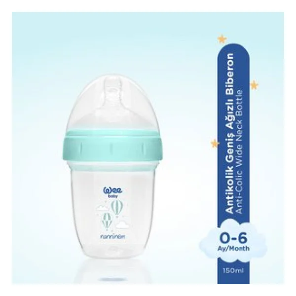 Wee Baby Nanninom Geniş Ağızlı Antikolik Biberon 150 ml - Görsel 2