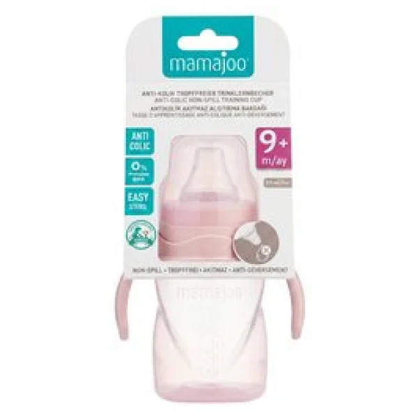 Mamajoo Kulplu Akıtmaz Eğitici Bardak 270 ml Powder Pink - Görsel 8