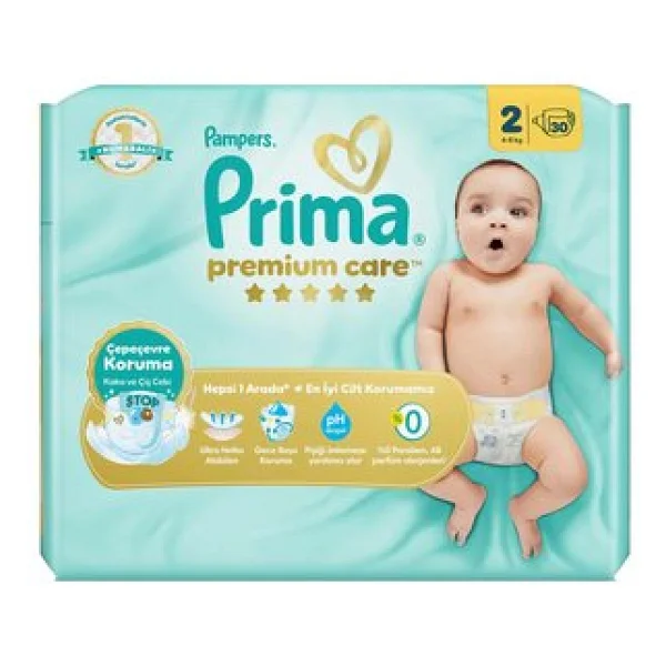 Prima Premium Care 2 Numara Mini 30'lu Bebek Bezi - Görsel 2