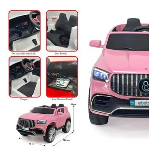 Baby&Toys Pink Rover 12 V Uzaktan Kumandalı Akülü Araba - Görsel 7