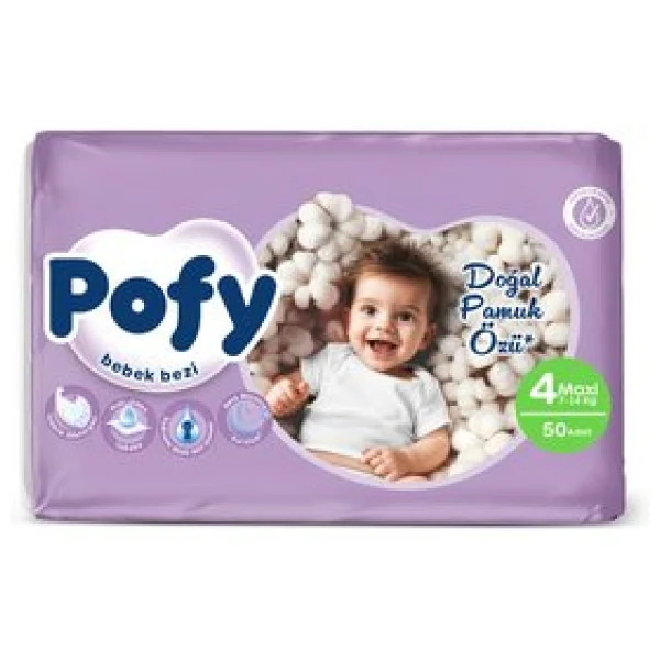 Pofy 4 Numara Maxi 50'li Bebek Bezi - Görsel 3