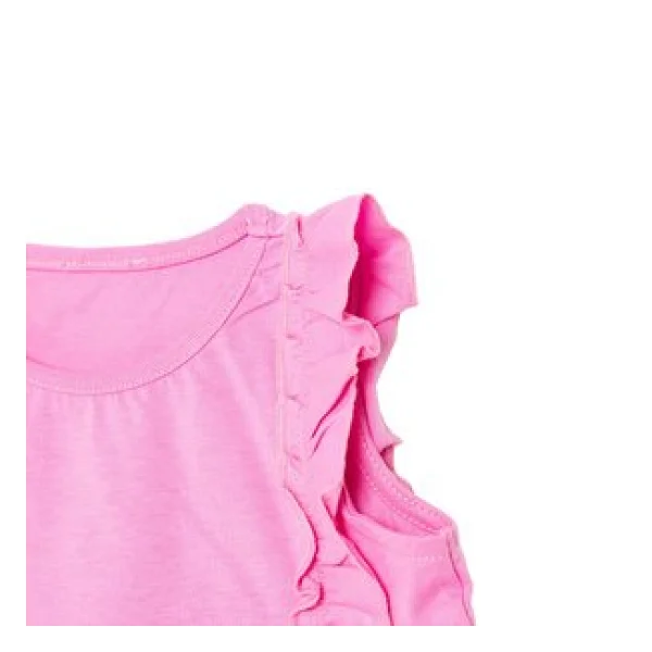 HelloBaby Kız Bebek Bluz-Şort Çiçek Baskılı Bisiklet Yaka Sleeveless Reçme 6-9 Ay - Görsel 7