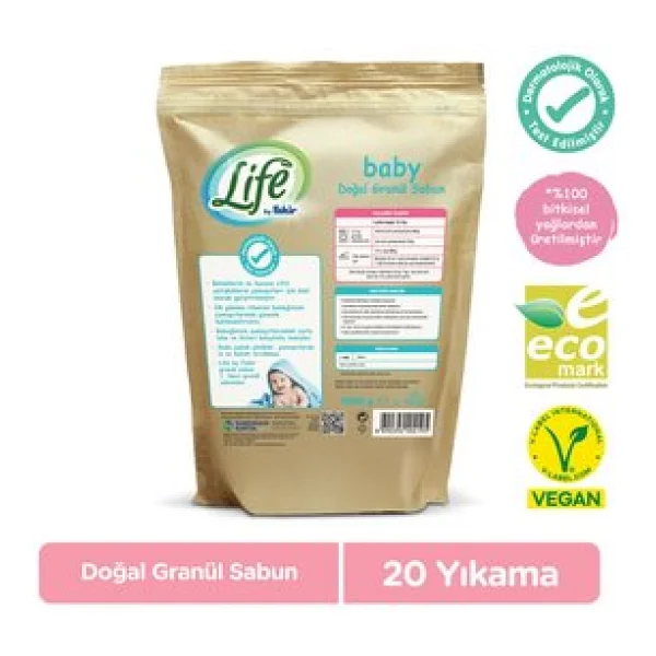Life By Fakir Baby Doğal Granül Matik Sabun 1000 gr - Görsel 2