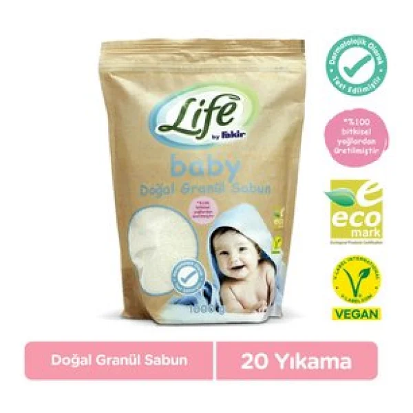 Life By Fakir Baby Doğal Granül Matik Sabun 1000 gr - Görsel 3