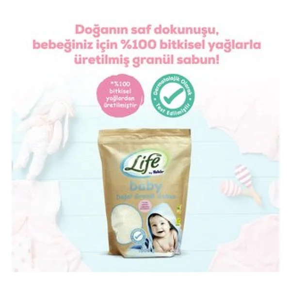 Life By Fakir Baby Doğal Granül Matik Sabun 1000 gr - Görsel 6