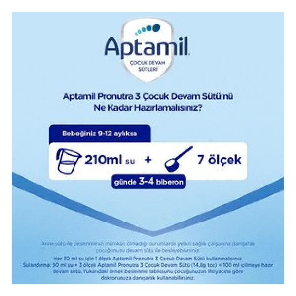 Aptamil 3 Devam Sütü 350 gr - Görsel 3