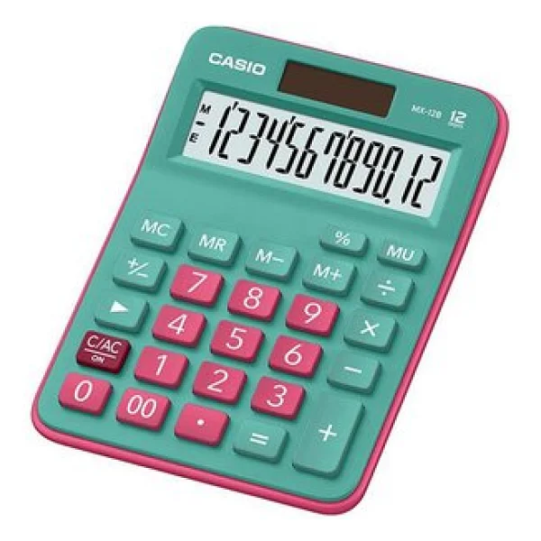 Casio MX-12B-GNRD Yeşil-Pembe 12 Haneli Masaüstü Hesap Makinesi - Görsel 2