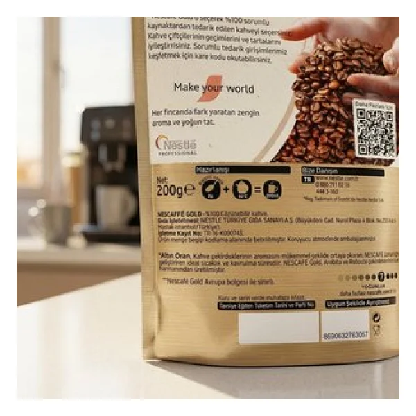Nescafe Gold Granül Kahve 200 gr Eko Paket - Görsel 3