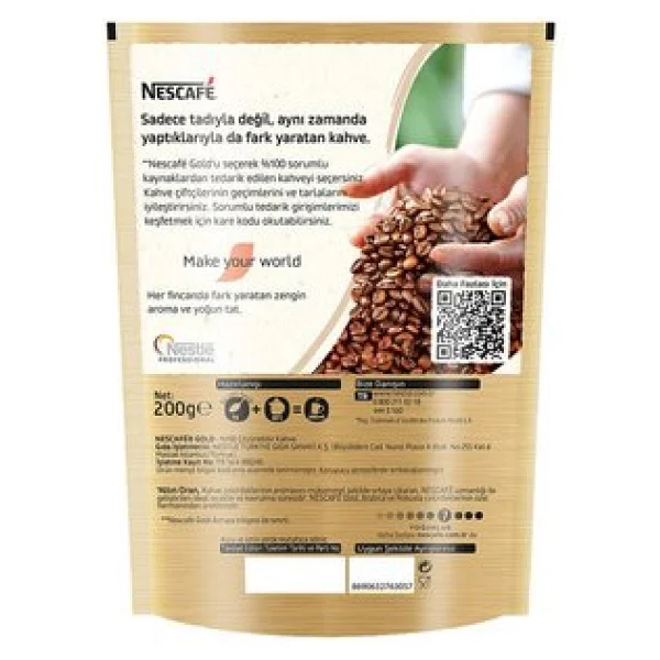 Nescafe Gold Granül Kahve 200 gr Eko Paket - Görsel 5
