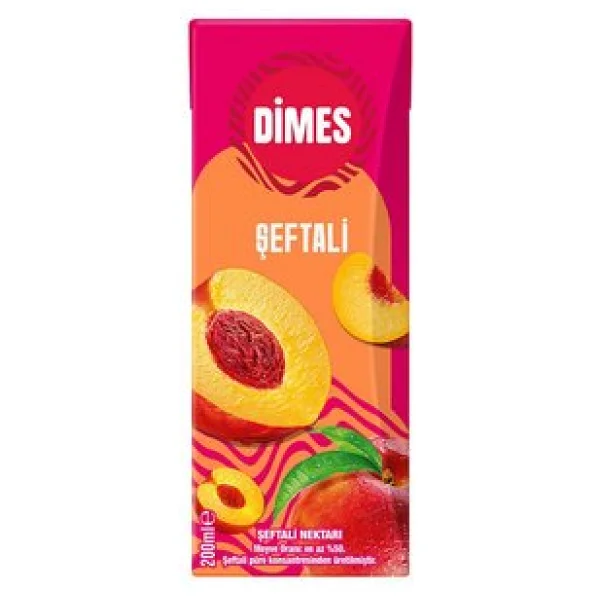 Dimes Şeftali Meyve Suyu 27x200 ml - Görsel 2