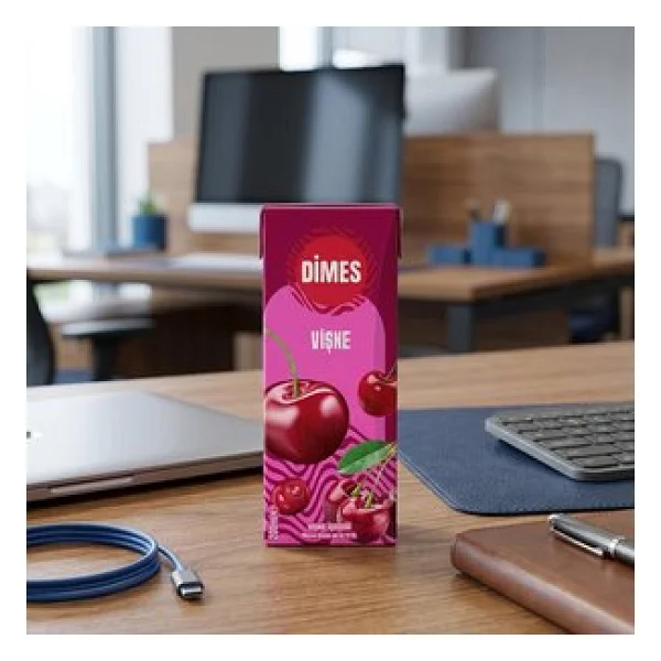 Dimes Vişne Meyve Suyu 27x200 ml - Görsel 5