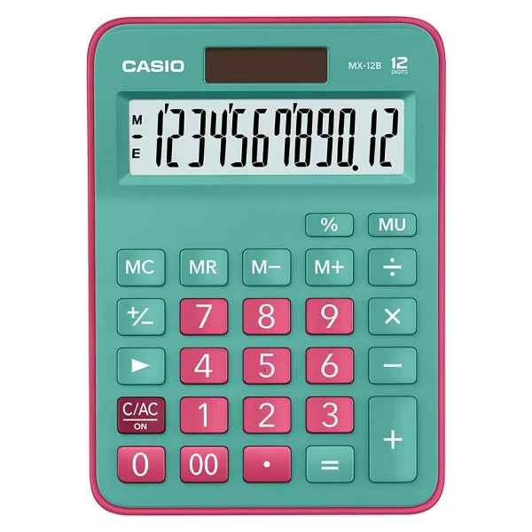 Casio MX-12B-GNRD Yeşil-Pembe 12 Haneli Masaüstü Hesap Makinesi - Görsel 5